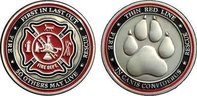 Fire and Rescue Department K9 Challenge Coin